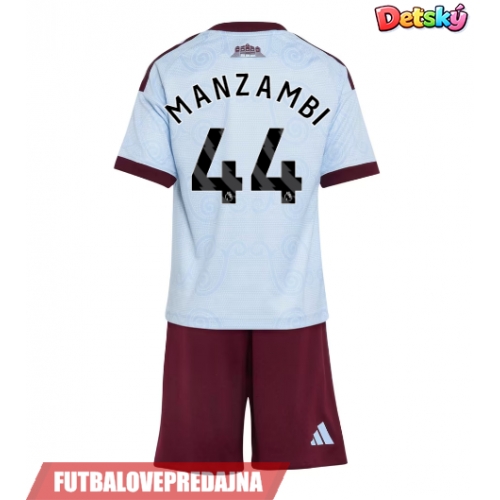 Lacne Dětský Futbalové dres Aston Villa Johan Manzambi #44 2026-27 Krátky Rukáv - Tretina (+ trenírky)